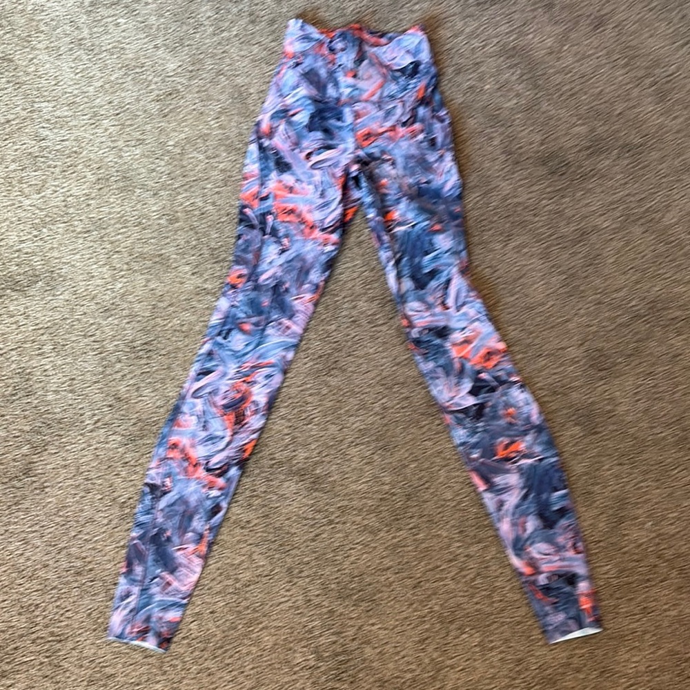 lululemon athletica Swirl Pattern Leggings - Blue and Pink